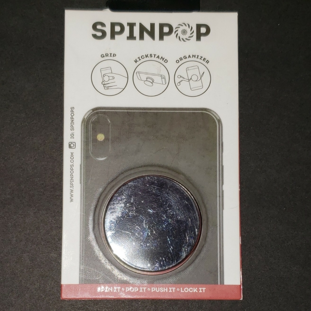 💰💸 NIB Spinpop Collapsible Grip & Kickstand - Black